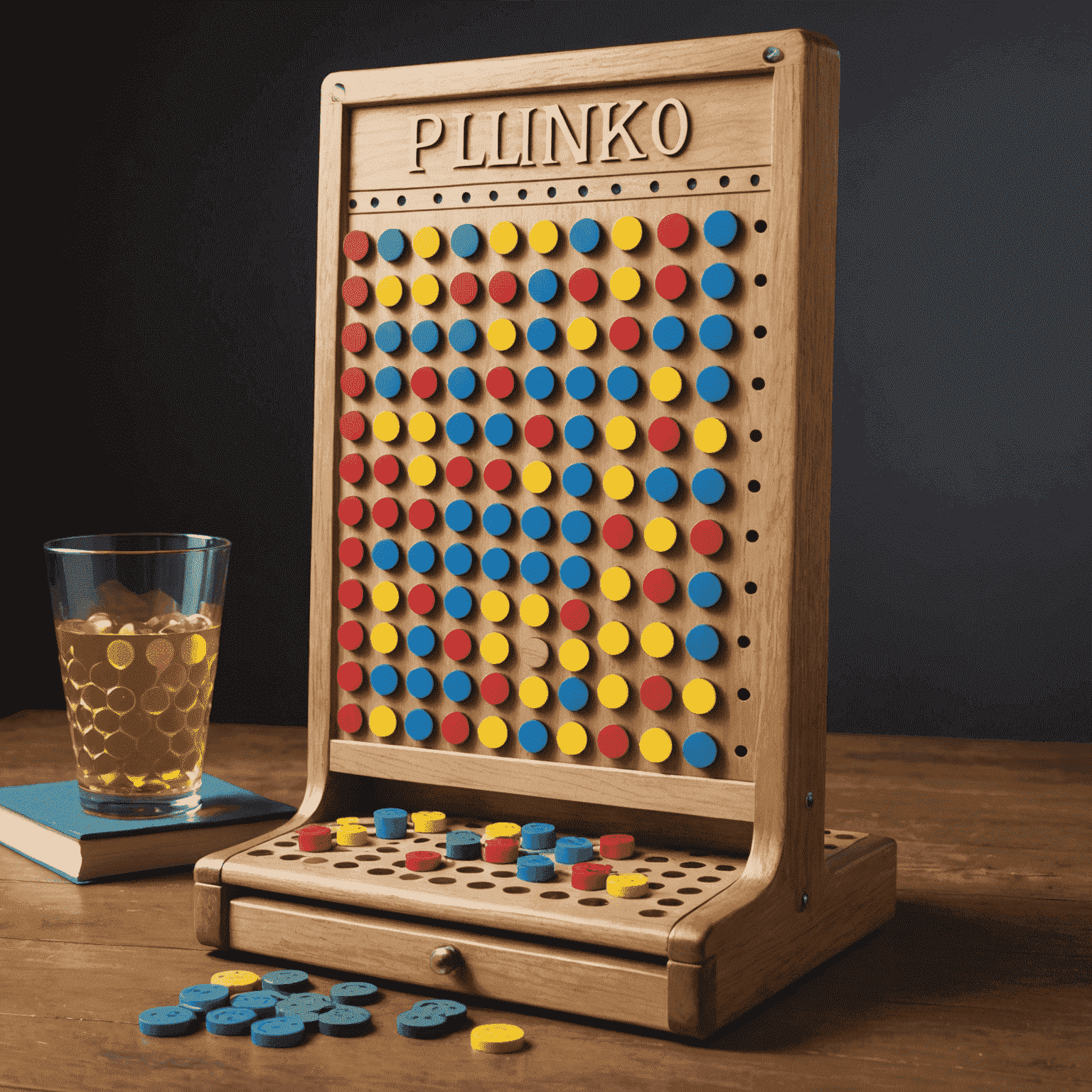 Een afbeelding die de oorsprong en evolutie van het geliefde spel Plinko illustreert, van de bescheiden beginperiode tot de opkomst als een familiefavoriet.