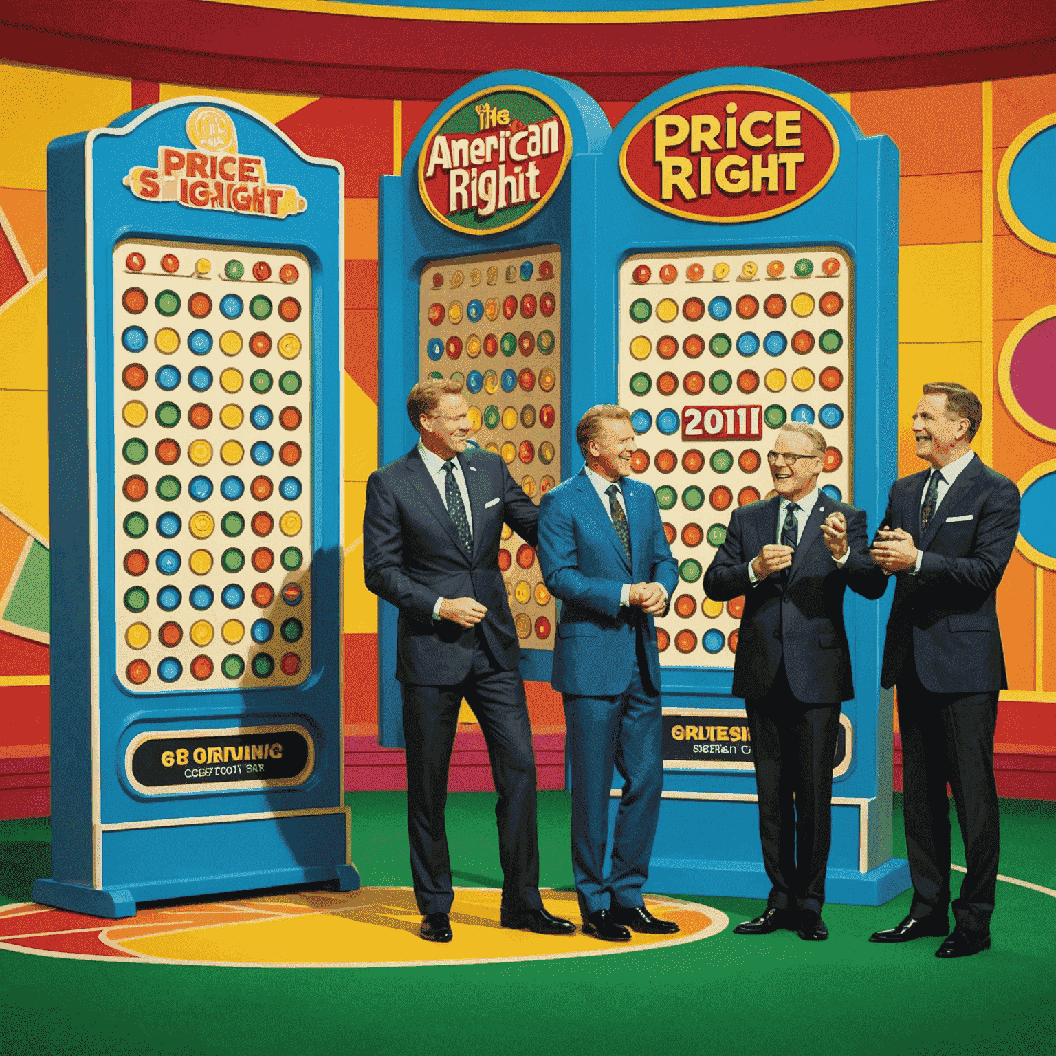 Deelnemers spelen Plinko in de populaire Amerikaanse spelshow The Price is Right, waarbij ze schijven laten vallen voor kans op grote geldprijzen.